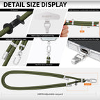 Adjustable lanyard silver-finish