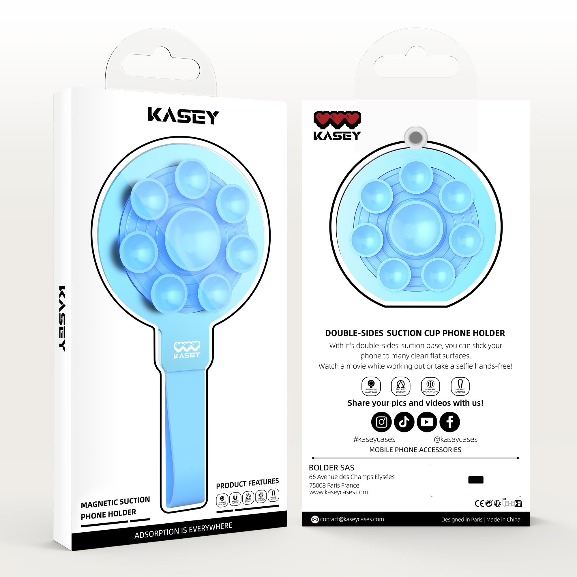 Ventouse métal double face