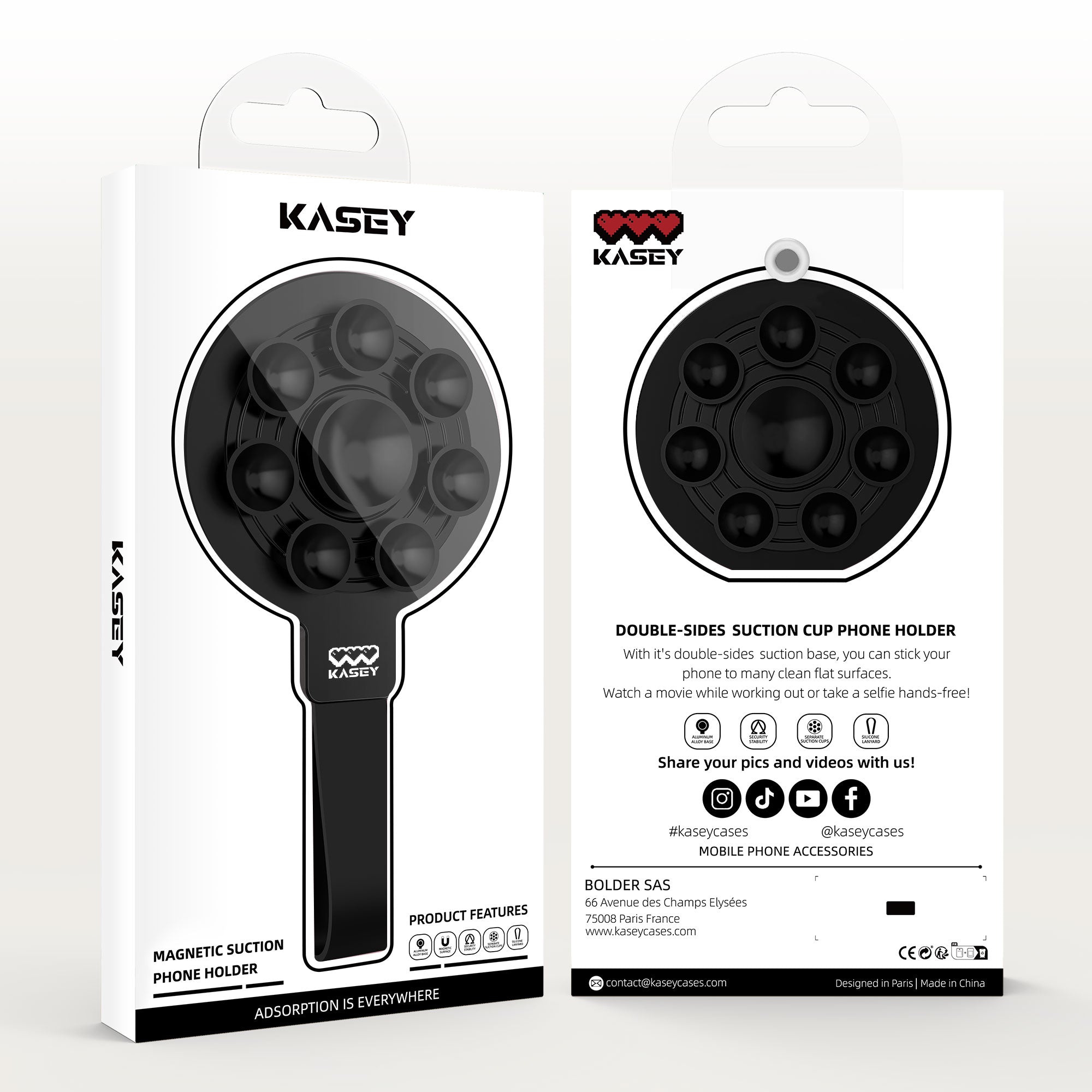 Ventouse métal double face