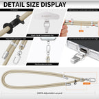 Adjustable lanyard silver-finish