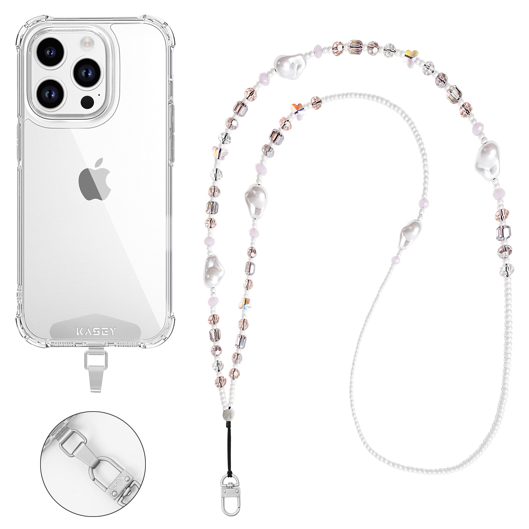 Chaine longue Éclosion Rose