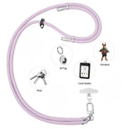 Adjustable lanyard silver-finish