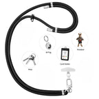 Adjustable lanyard silver-finish