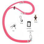 Adjustable lanyard silver-finish