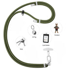 Adjustable lanyard silver-finish