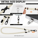 Adjustable lanyard black-finish