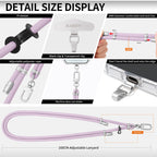 Adjustable lanyard silver-finish