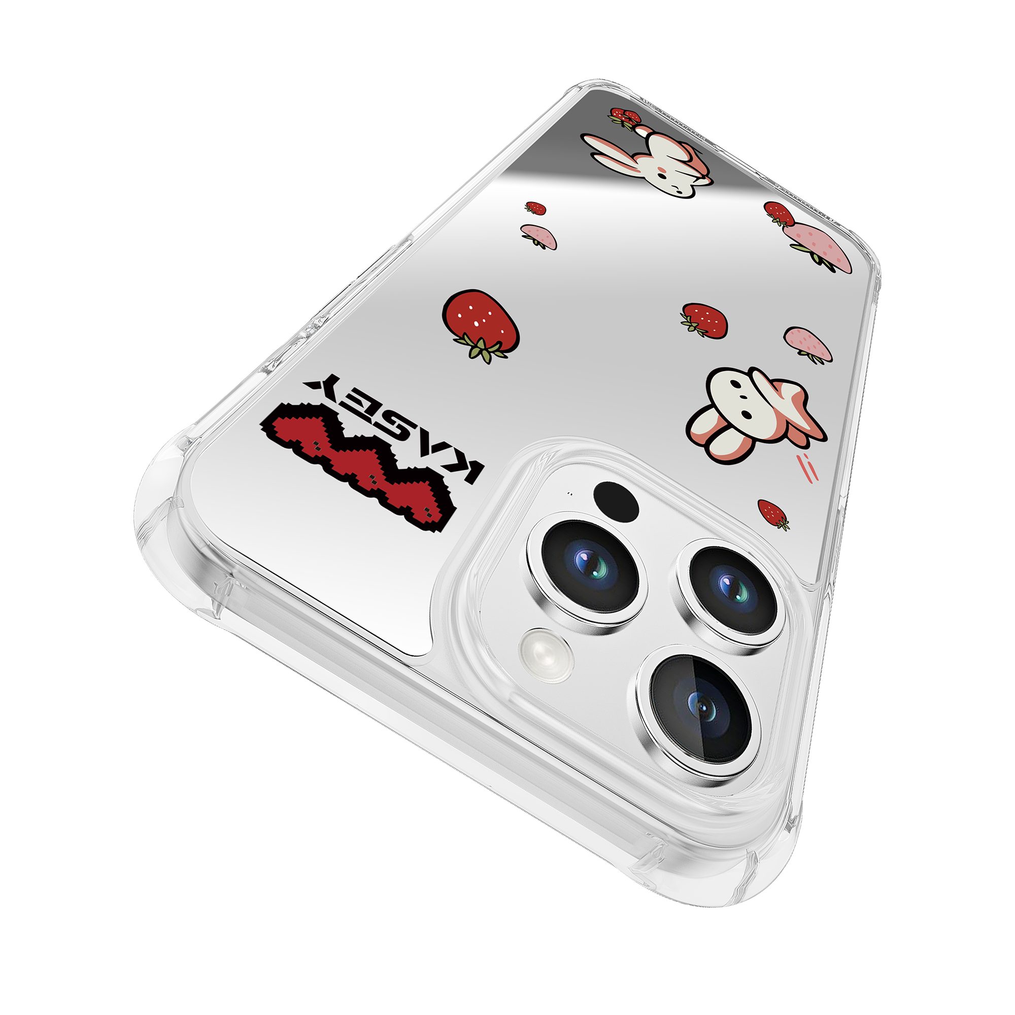 Miroir Lapin des fraises iPhone séries 13-14-15