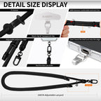 Adjustable lanyard black-finish