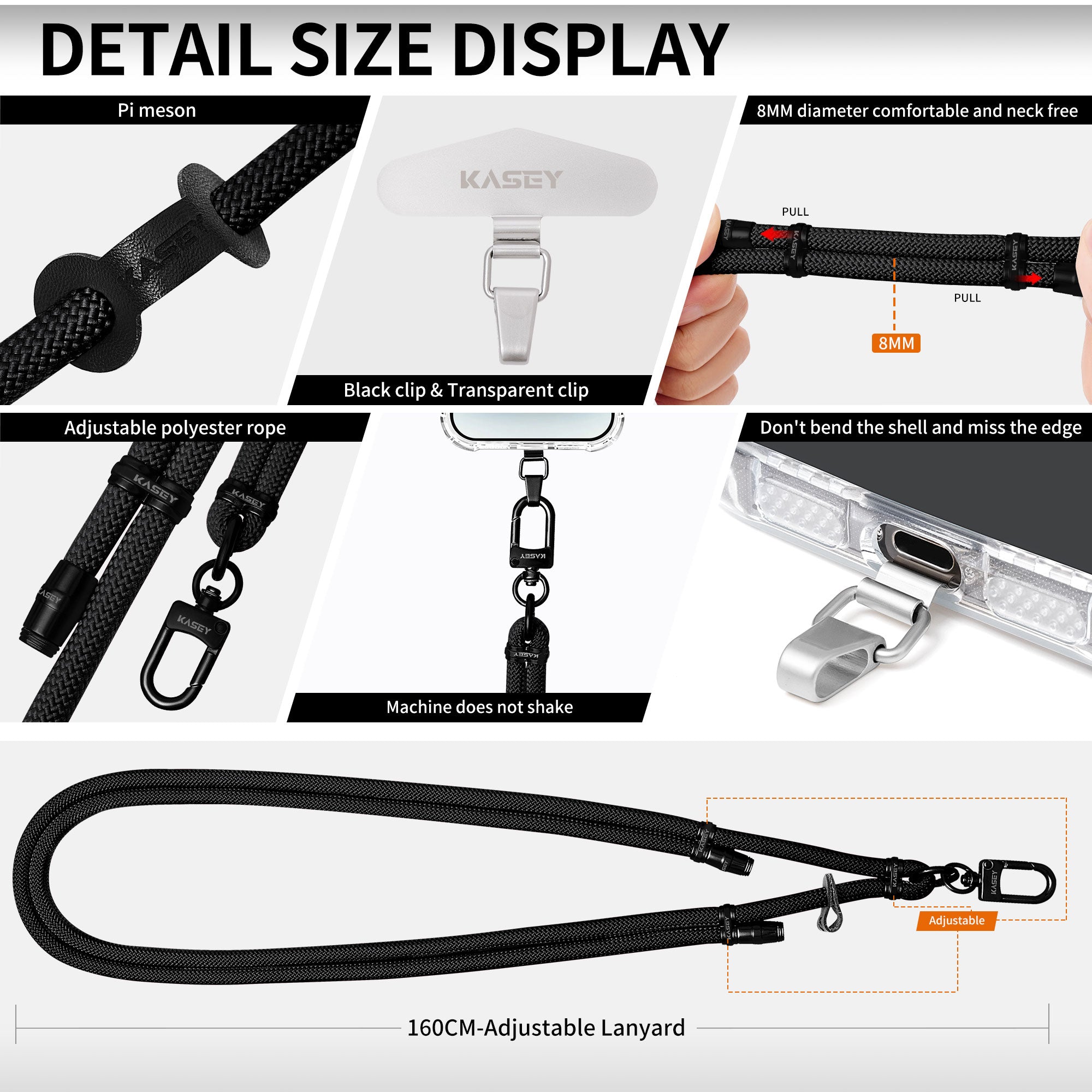 Cordons ajustables finition noir