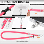 Adjustable lanyard silver-finish