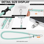 Adjustable lanyard silver-finish