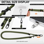 Adjustable lanyard black-finish