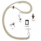 Adjustable lanyard silver-finish