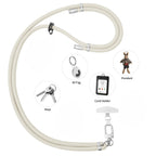 Adjustable lanyard silver-finish