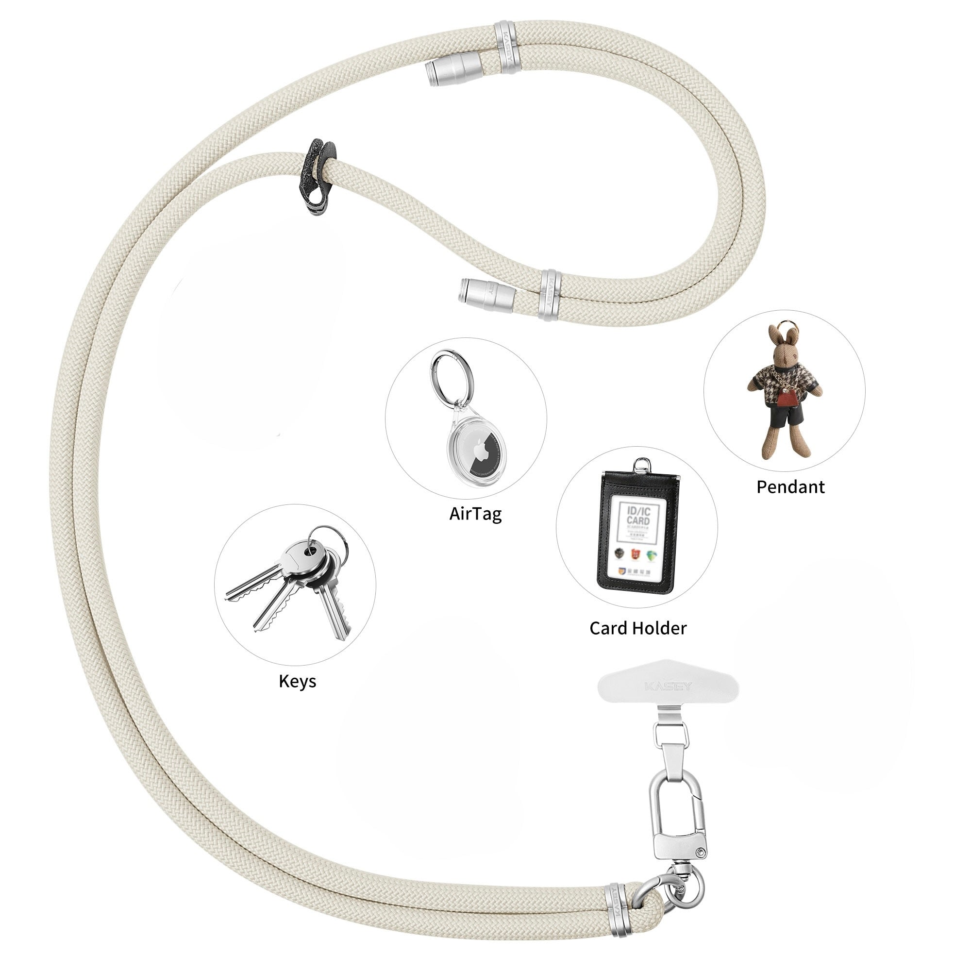 Cordons ajustables finition argenté