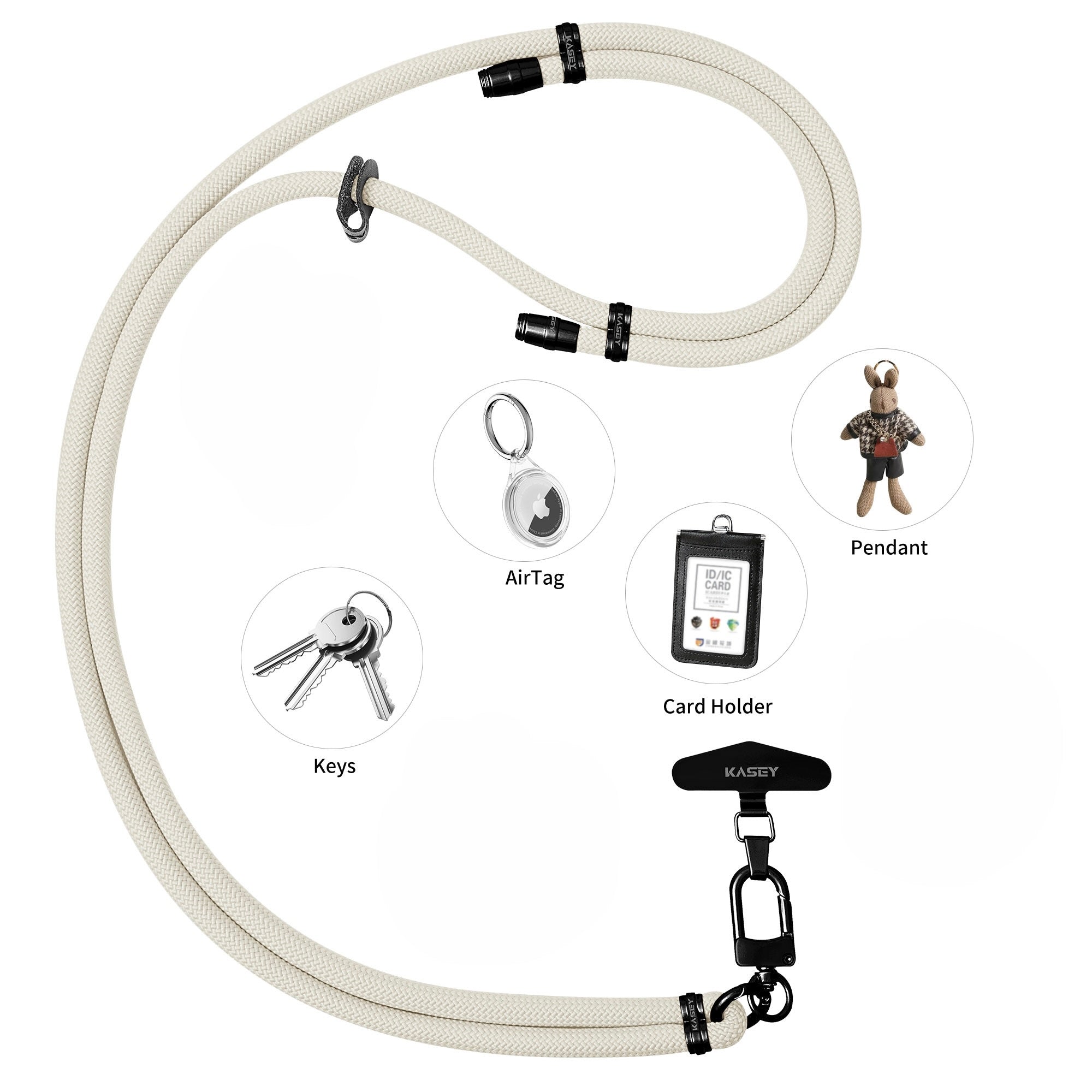 Cordons ajustables finition noir