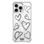Silver Hearts iPhone 13-14-15-16 series