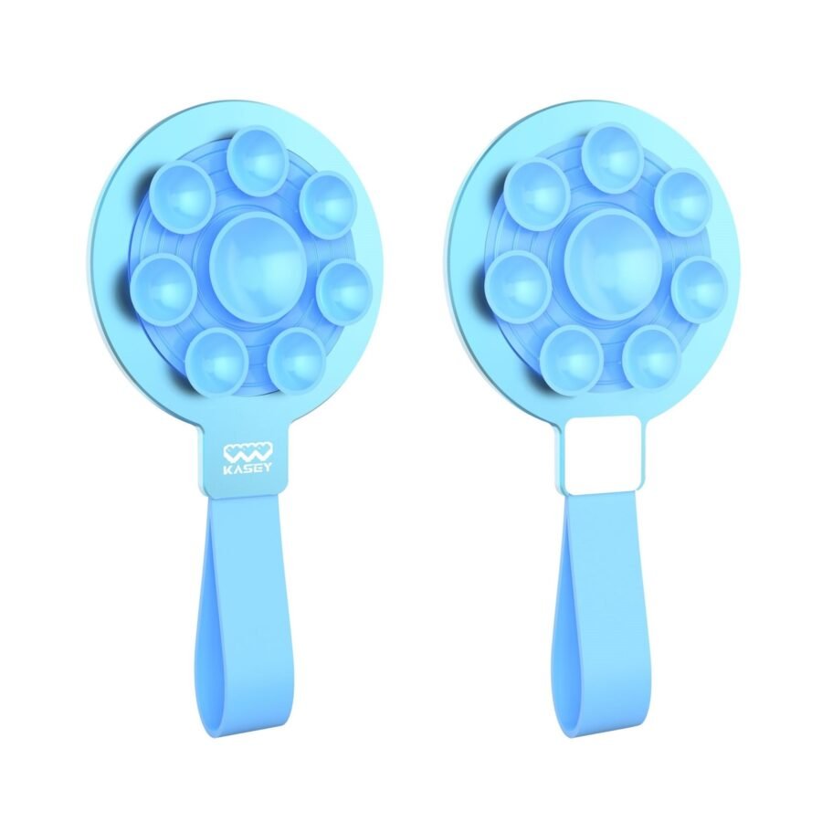 Ventosa metal doble cara azul