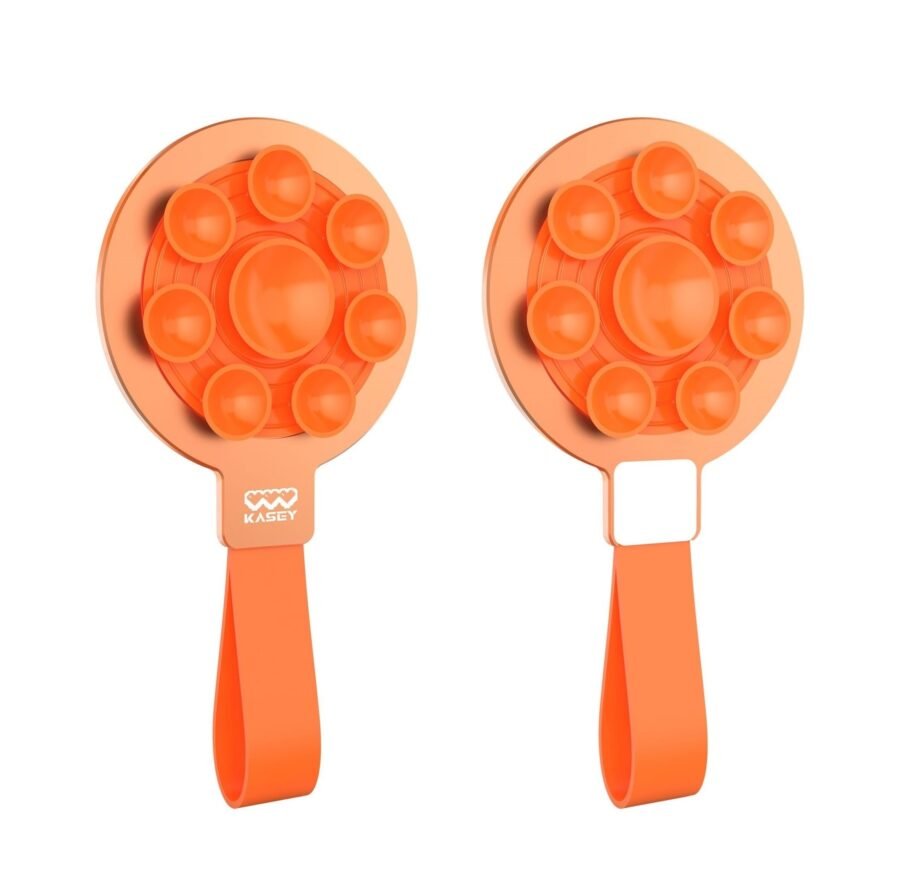 Ventosa metal doble cara naranja