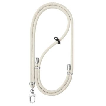 Ivory/silver lanyard